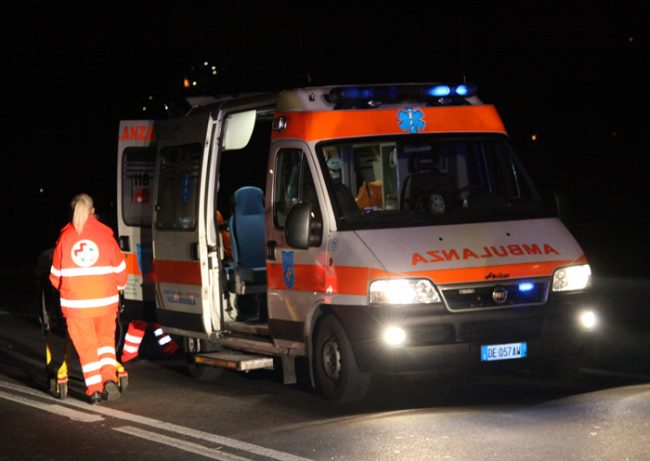 Incidente in autostrada A21 SIRENE DI NOTTE