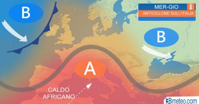 L’anticiclone africano torna a rimontare sull’Italia PREVISIONI METEO