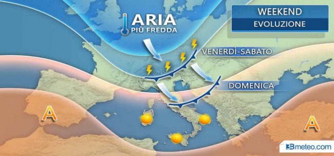 Estate in crisi nel weekend: temporali e tracollo termico PREVISIONI METEO