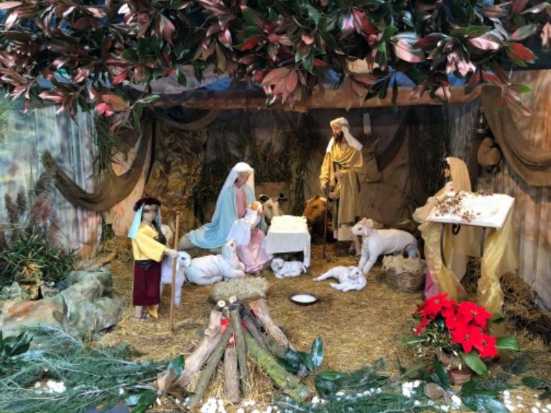 Presepe a grandezza naturale realizzato dalla Pro Loco di Carbonara al Ticino