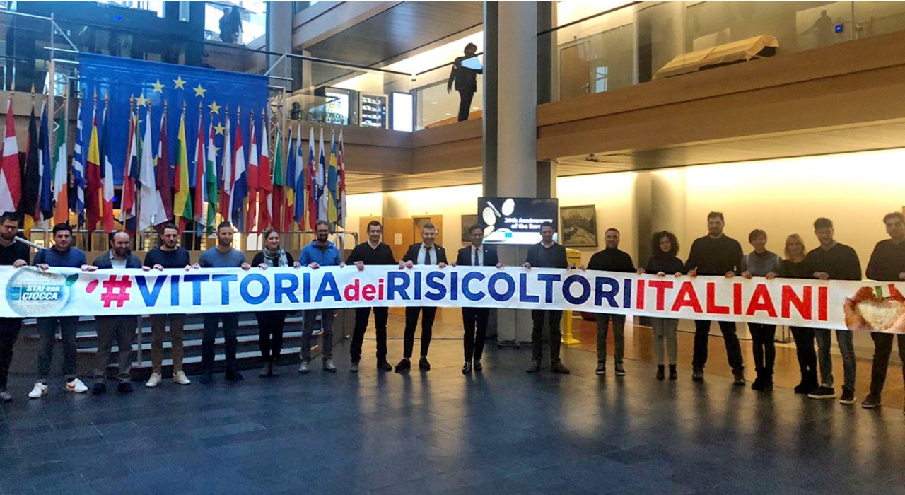 I giovani risicoltori ringraziano Angelo Ciocca a Strasburgo