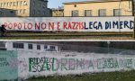 Dopo Pontida nuove scritte contro la Lega sui muri di via Bellerio