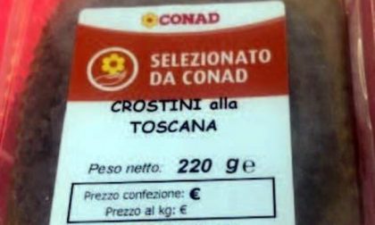 Plastica nei “Crostini alla Toscana”, Conad ritira intero lotto