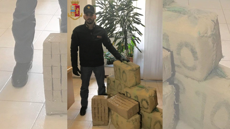 250 chili di hashish nascosti in un box: arrestato 31enne