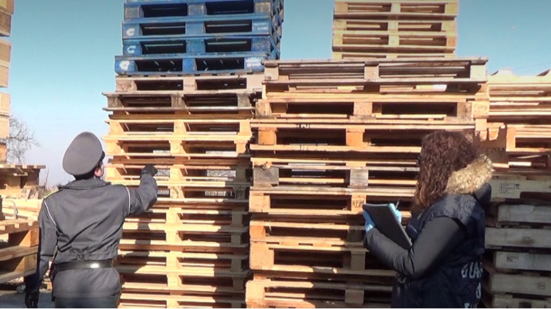Guardia di Finanza sequestra 5mila pallet contraffatti e una discarica abusiva