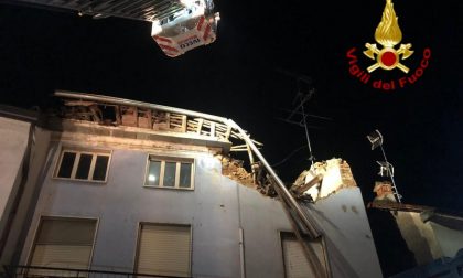 Crolla palazzina a Tromello: due persone in salvo FOTO