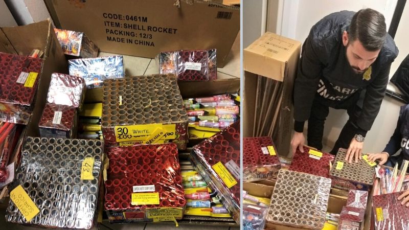 Sequestrati 300 chili di fuochi d’artificio illegali a Landriano