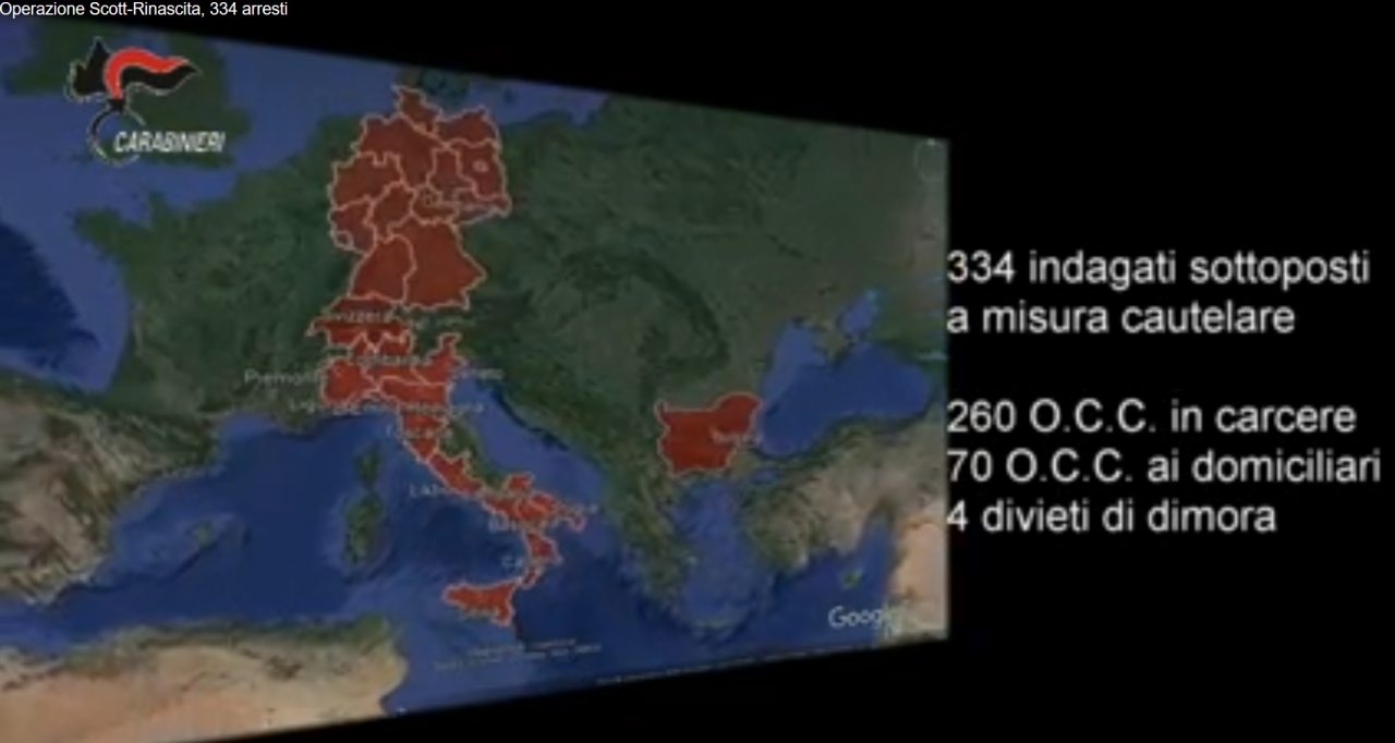 Maxi blitz contro la ‘Ndrangheta: 334 persone indagate