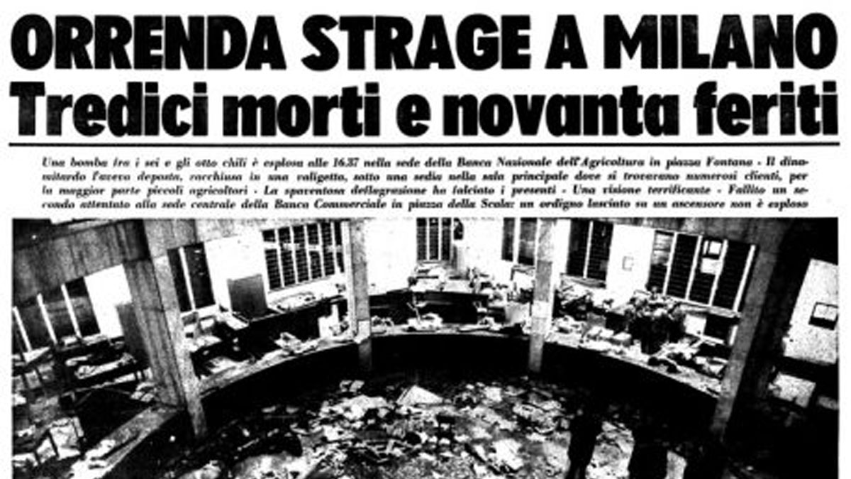 Bomba al cuore: sono passati 50 anni dalla strage di Piazza Fontana
