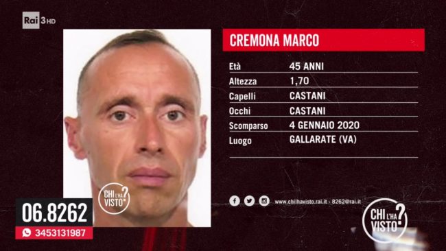 Scomparso da giorni, si cerca Marco Cremona