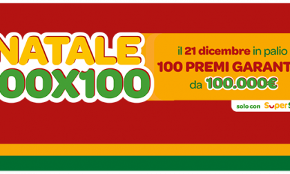 “Natale 100×100” di SuperEnalotto SuperStar: assegnati 100 premi da 100 mila euro, uno a Pavia