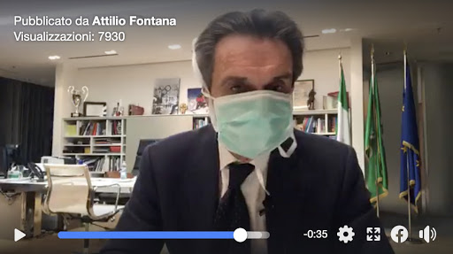 Coronavirus, Presidente Fontana: “Ho un lettino in Regione per essere più operativo”
