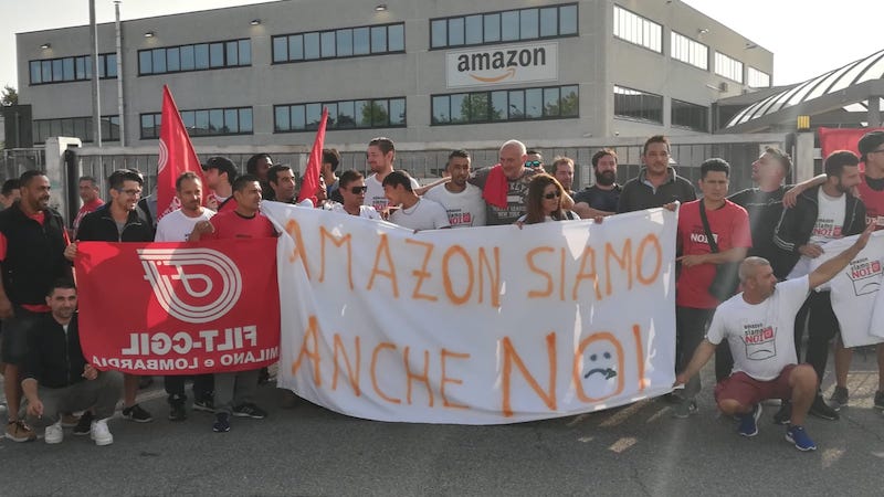 Sciopero corrieri Amazon, contestate le condizioni di lavoro