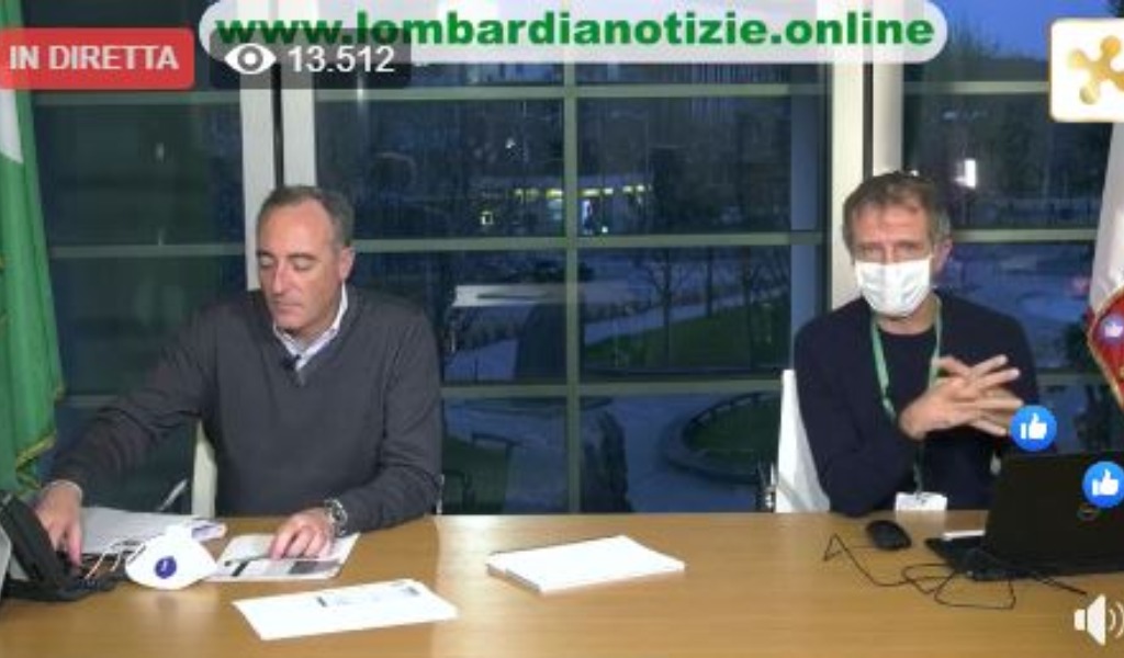 Coronavirus, Gallera: “Oggi dimezzamento crescita dei positivi”. A Pavia +112 VIDEO