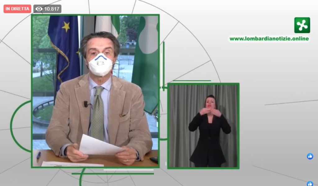 Coronavirus, Fontana: “Numeri in miglioramento, la cosa ci rasserena”. A Pavia 3.448 positivi (+58) VIDEO)