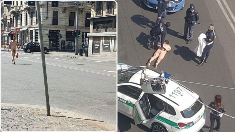 In barba ai divieti passeggia completamente nudo in strada in Buenos Aires VIDEO e FOTO