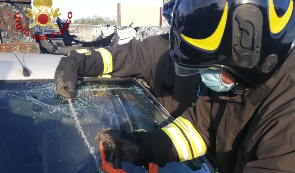 Schianto ad Arena Po, ma era una esercitazione dei Vigili del Fuoco FOTO