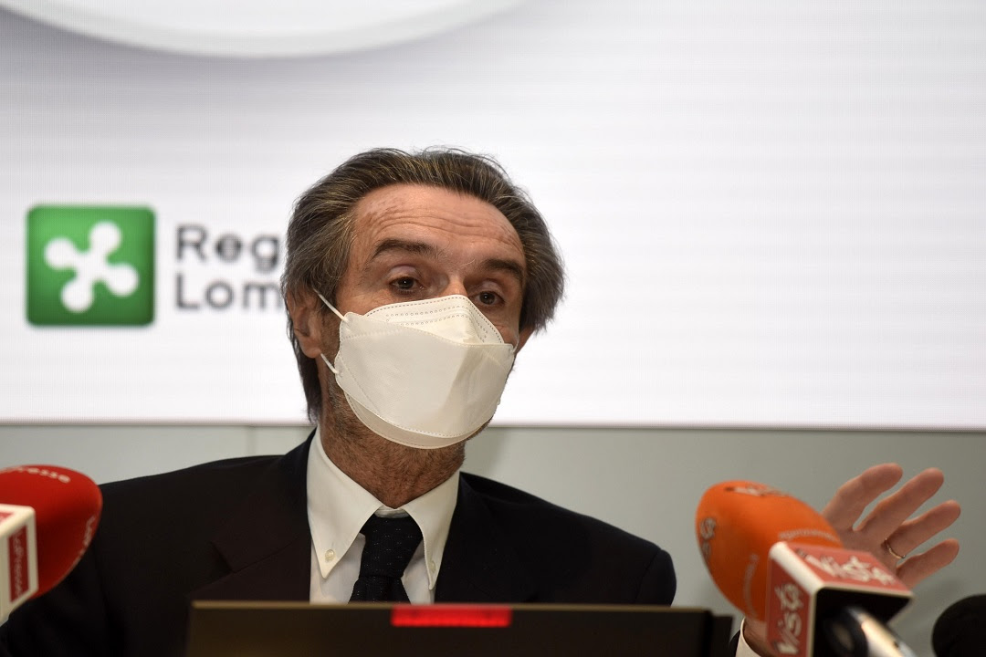 Lombardia zona arancione ma per Fontana il modello dei colori va superato