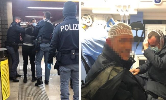 Scoperto senza biglietto aggredisce controllori e agenti: 4 finiscono in ospedale