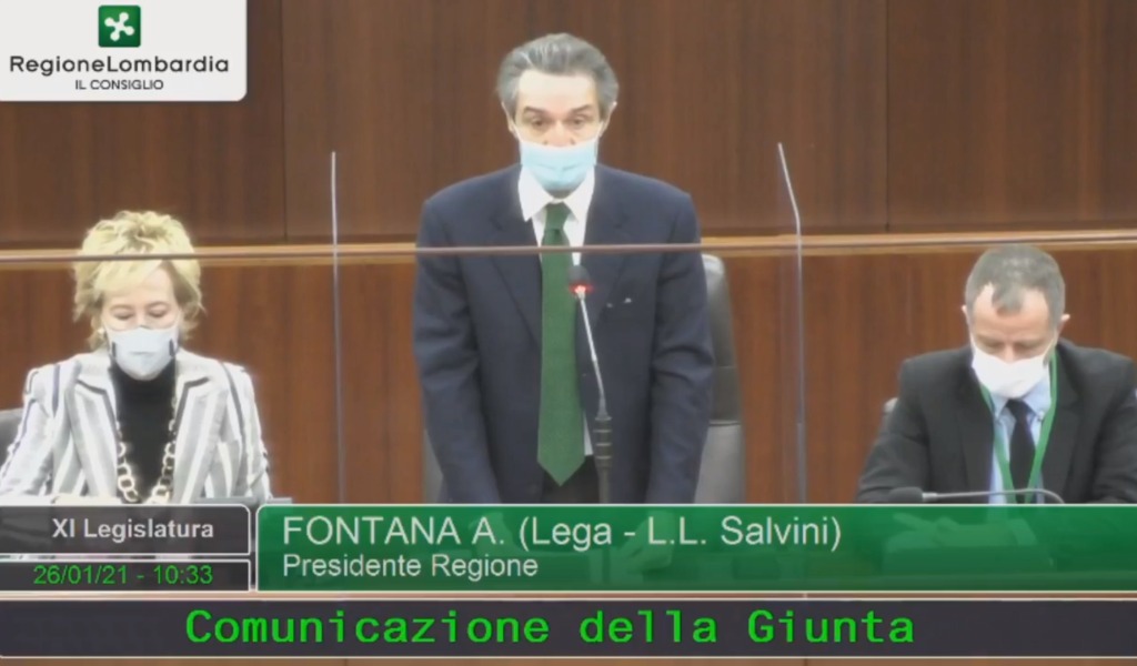 Fontana riferisce in Consiglio regionale sulla zona rossa: “La misura è colma”