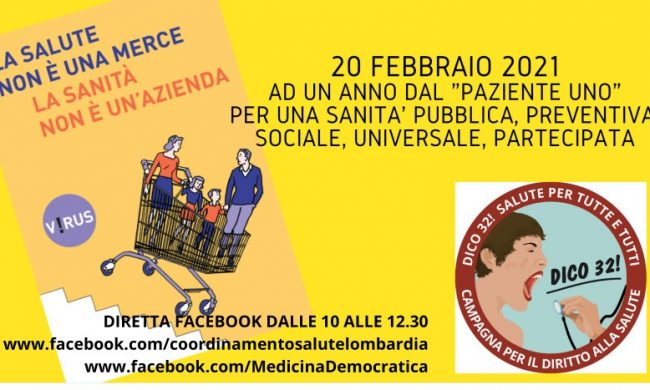 “Il vero paziente zero è la sanità lombarda”: mobilitazione in tutta la Lombardia