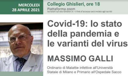 Il virologo Massimo Galli al Ghislieri per fare il punto su pandemia e varianti