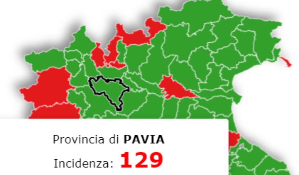 Domani l’ufficialità, ma Pavia è fuori dalla soglia critica: ha numeri da zona gialla