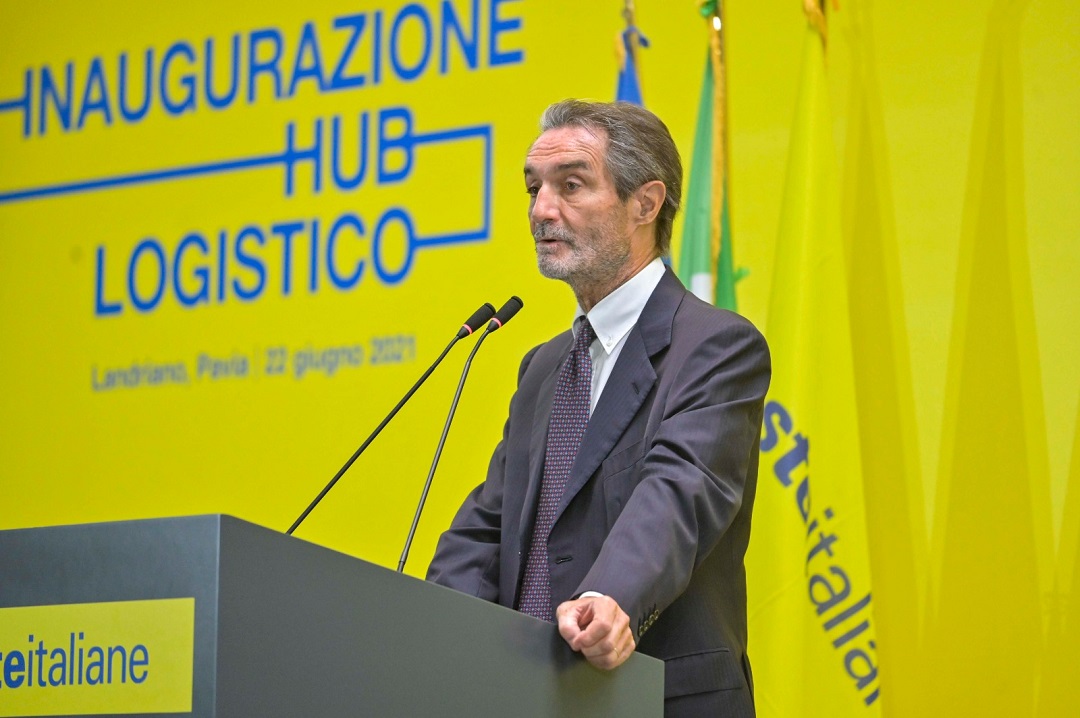 Nuovo hub Poste a Landriano, Fontana: “Un polo produttivo molto bello, funzionale e innovativo”