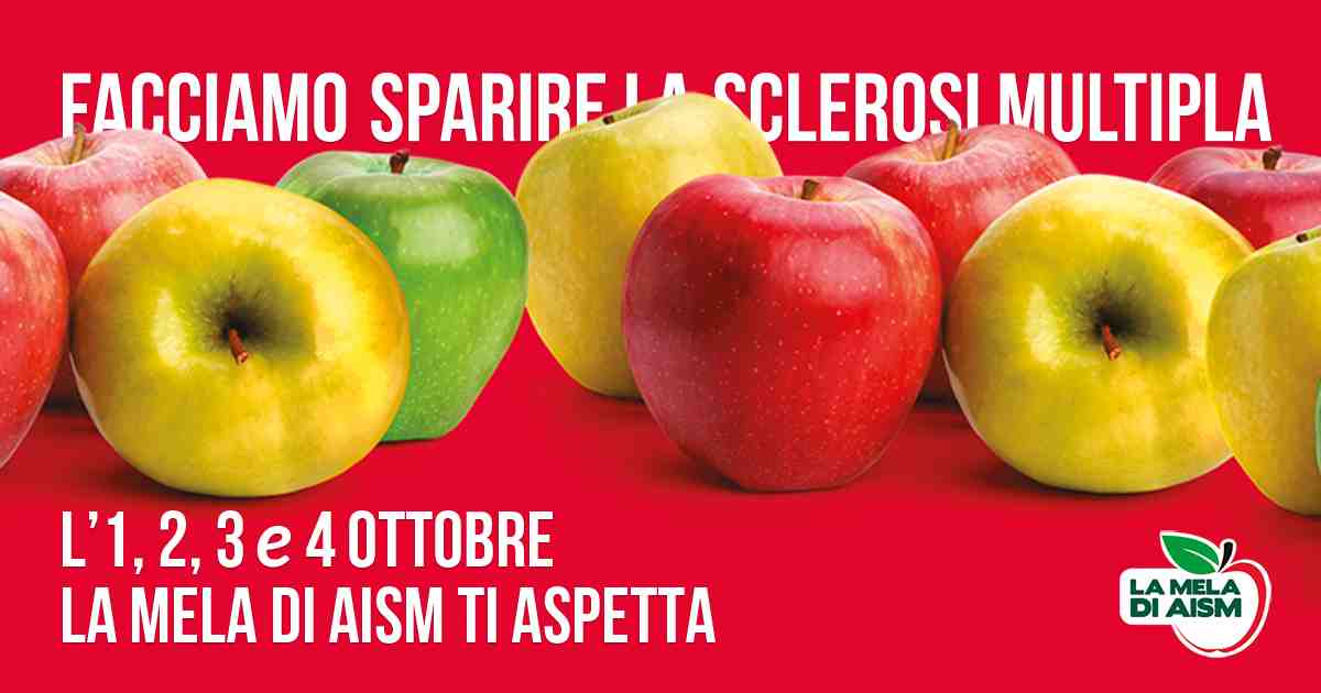 “La Mela di AISM”: oltre 2 milioni di mele ti aspettano per sostenere la lotta alla sclerosi multipla