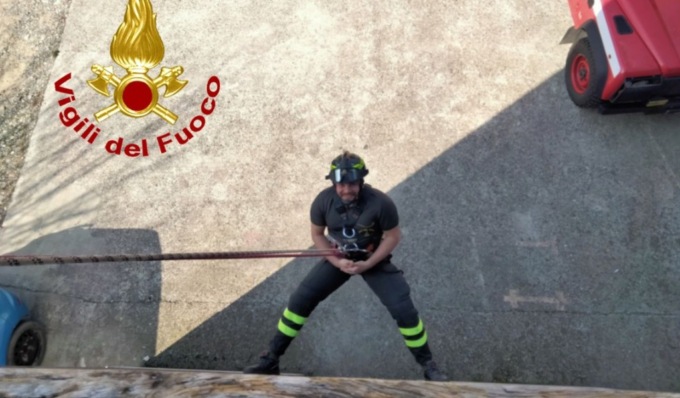 Interventi di soccorso urgente, addestramento dei Vigili del Fuoco di Voghera