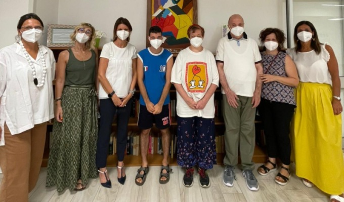 Un quadro di Picasso realizzato dai ragazzi dei Centri Diurni Disabili per la Maugeri di Pavia