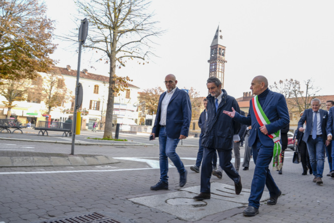 Tour Aree interne, il presidente Attilio Fontana visita la Lomellina