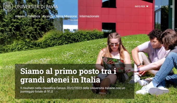 Il nuovo portale dell’Università di Pavia: unipv.eu, dall’orientamento alla ricerca, completamente rinnovato