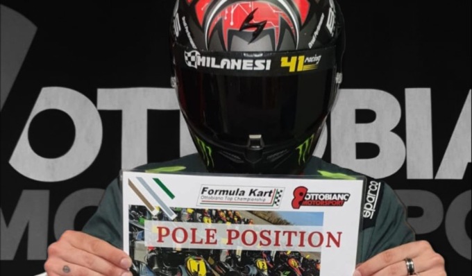 Milanesi 41 Racing: pole position di Michele Milanesi nel round2 della Formula Kart 125 2t
