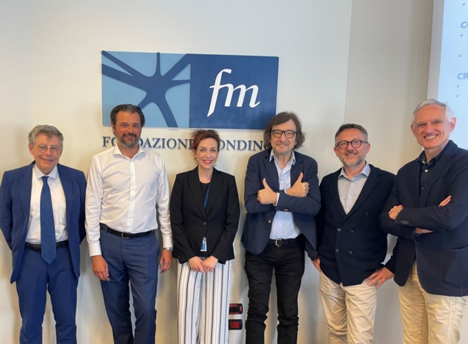 Claudio Cecchetto in visita alla Fondazione Mondino di Pavia