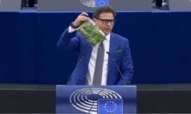 Ciocca mostra una busta di insalata al Parlamento Europeo: "Contro l’inefficacia di questa Ue”