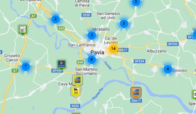I 50 distributori dove è più conveniente fare benzina in provincia di Pavia