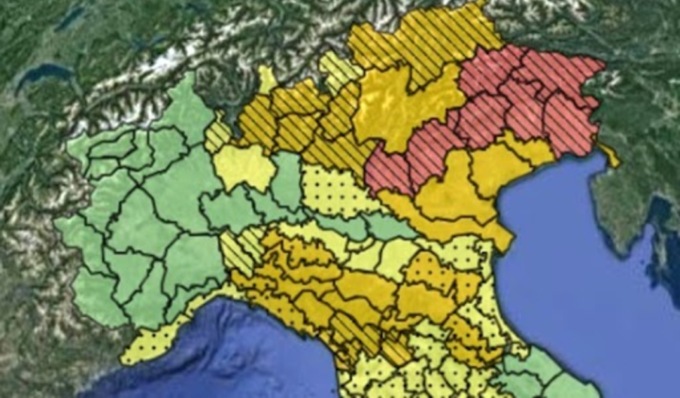 Piogge, rovesci e temporali, è ancora allerta meteo a Pavia e provincia