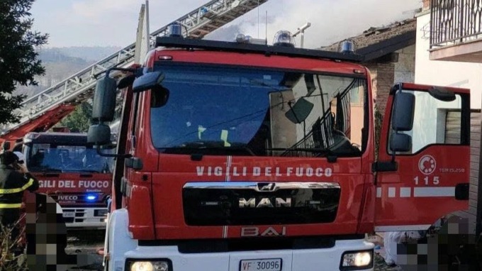 Casa in fiamme a Cecima: è quella del sindaco Andrea Milanesi