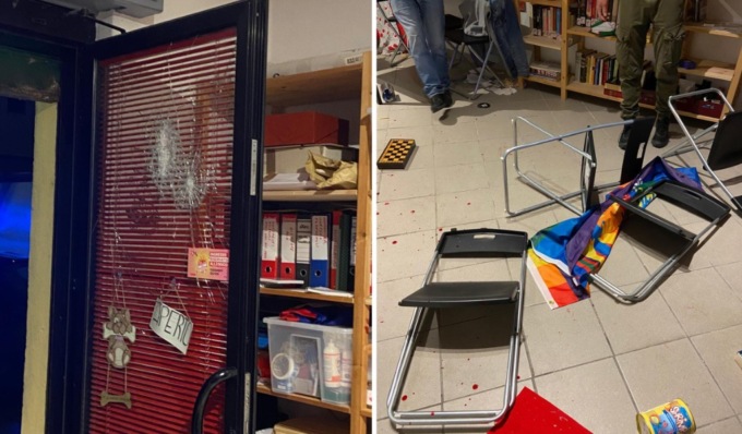 Infastidito dal rumore vicino devasta e prende a sprangate la vetrata del circolo Arci di Landriano