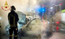 Auto prende fuoco a Ottobiano, intervengono i Vigili del Fuoco