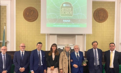 Premiate dall'assessore Guidesi le 18 nuove attività storiche della provincia di Pavia