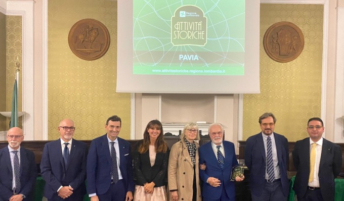 Premiate dall’assessore Guidesi le 18 nuove attività storiche della provincia di Pavia