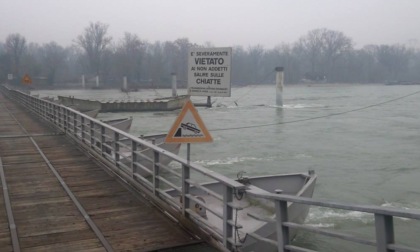 Livelli dei fiumi in calo, ma il ponte di barche di Bereguardo resta chiuso