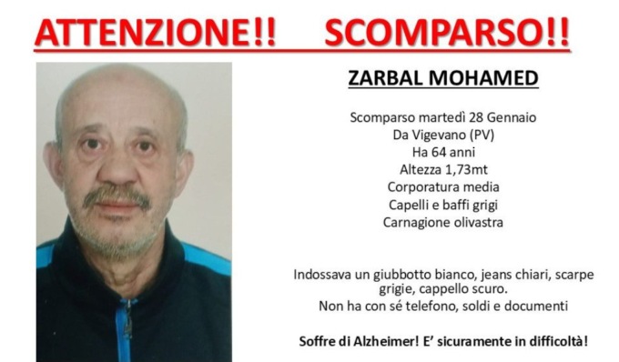 Scomparso da Vigevano, appello per ritrovare Zarbal Mohamed