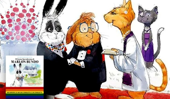 Nelle scuole primarie di Pavia arriva la favola del coniglio gay che si sposa, Salvini: “Giù le mani dai bambini”