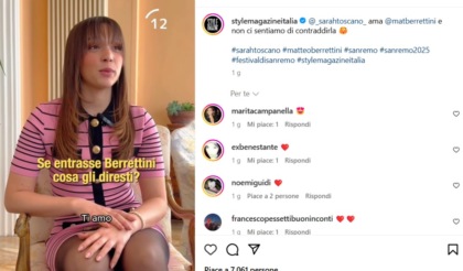 “Ti amo”: il messaggio di Sarah Toscano a Matteo Berrettini. Lui le risponde sui social