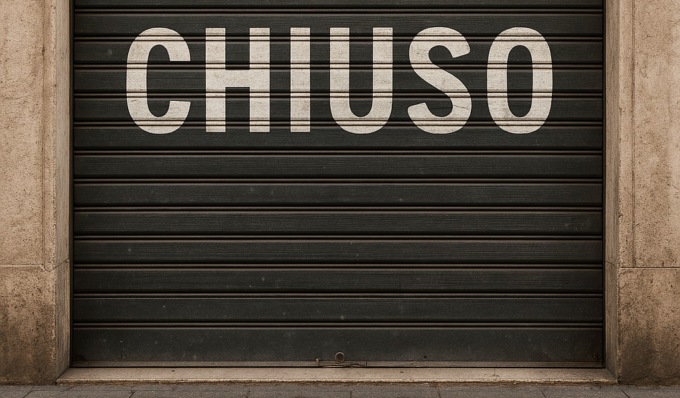 Nuova vita alle vetrine vuote dei negozi sfitti di Pavia: immagini della città al posto del degrado