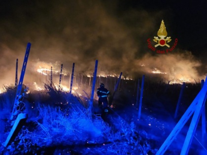 Incendio nella notte a Corvino San Quirico: brucia vigna e bosco
