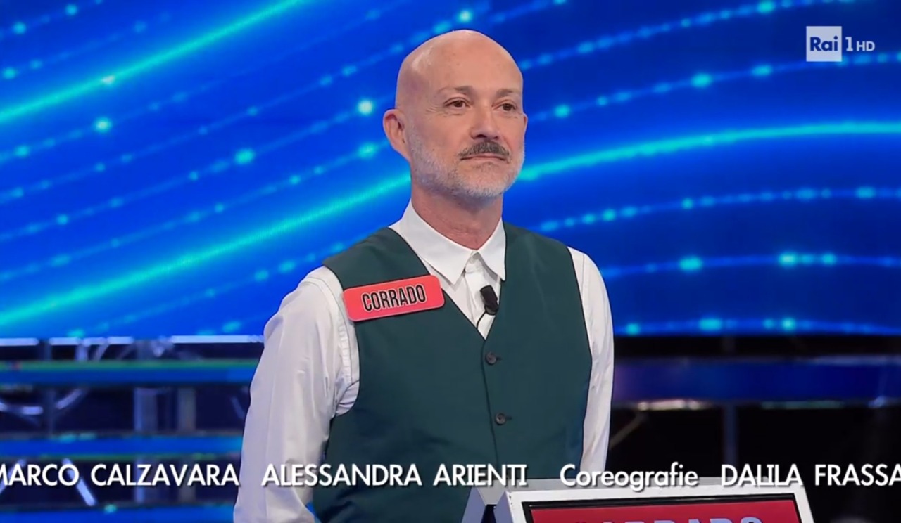 Corrado da Robbio in TV a “L’Eredità”: eliminato nella sfida con Giovanna